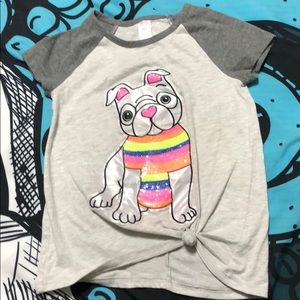 Girls 6-7 justice dog shirt